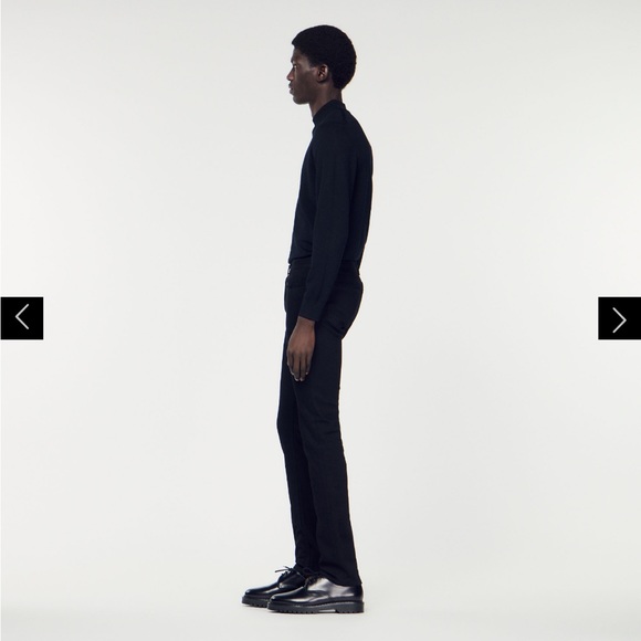 Sandro Slim Fit Button Up Black Jeans - Picture 3 of 14